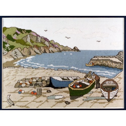 Lamorna Counted Cross Stitch Kit by Cornish Stitch Designs